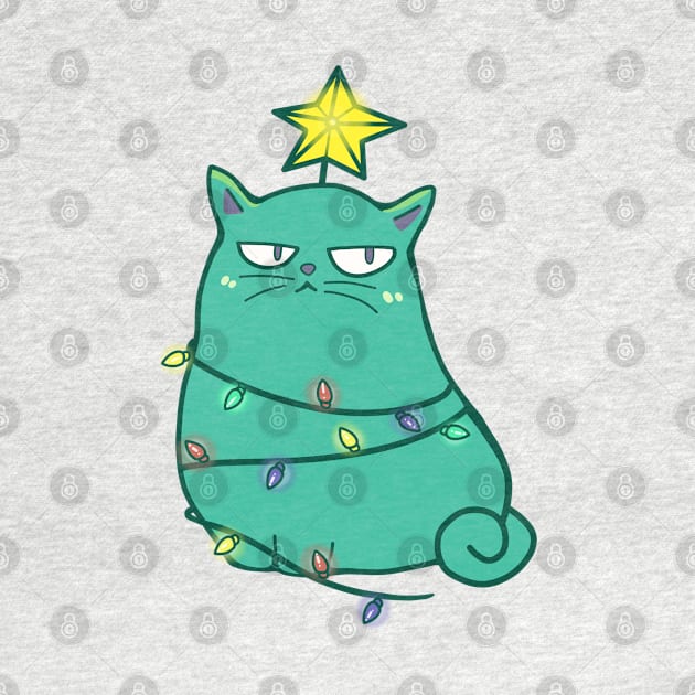 Grumpy Christmas cat by Dr.Bear